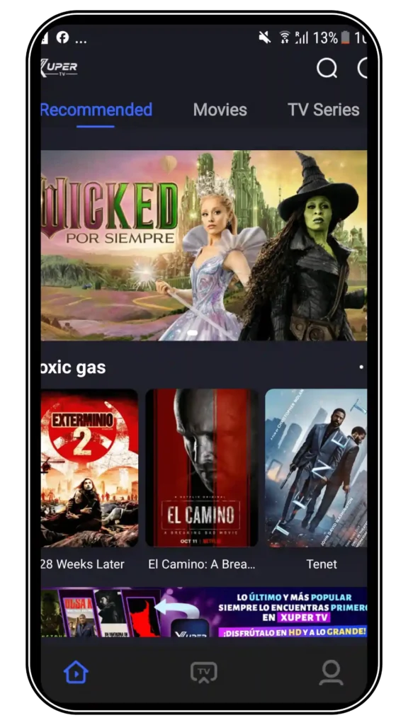 Hogar 4 Transmisión de video de Xuper TV